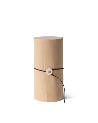 Masseria Carrassa closed bamboo gift box with leather tie