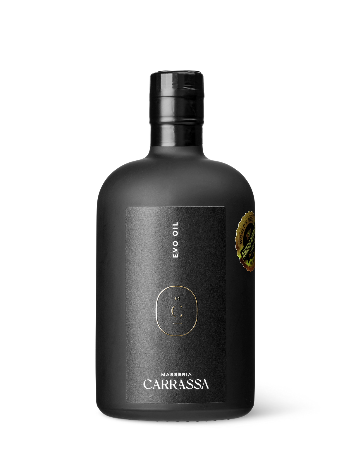 Masseria Carrassa Extra Virgin Olive Oil, 0.5L bottle with award seal